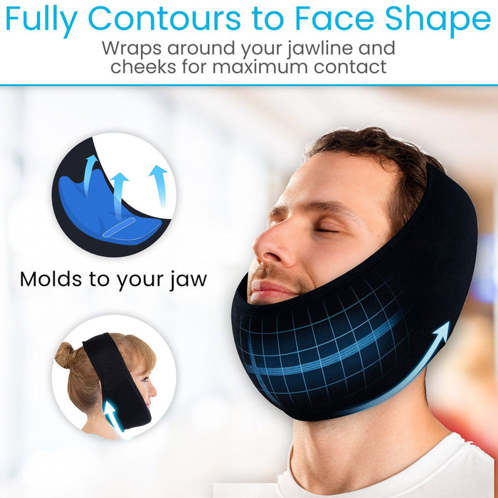 fully contours to face shape and molds to your jaw