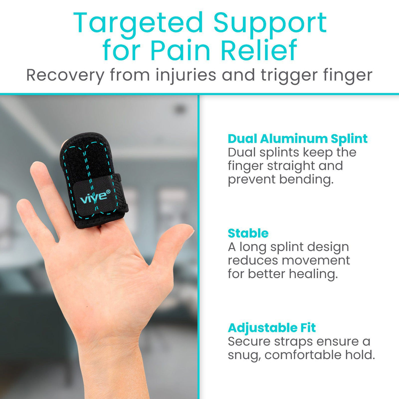 Dual Finger Splint - Support for Finger Injuries & Healing — Vive Health
