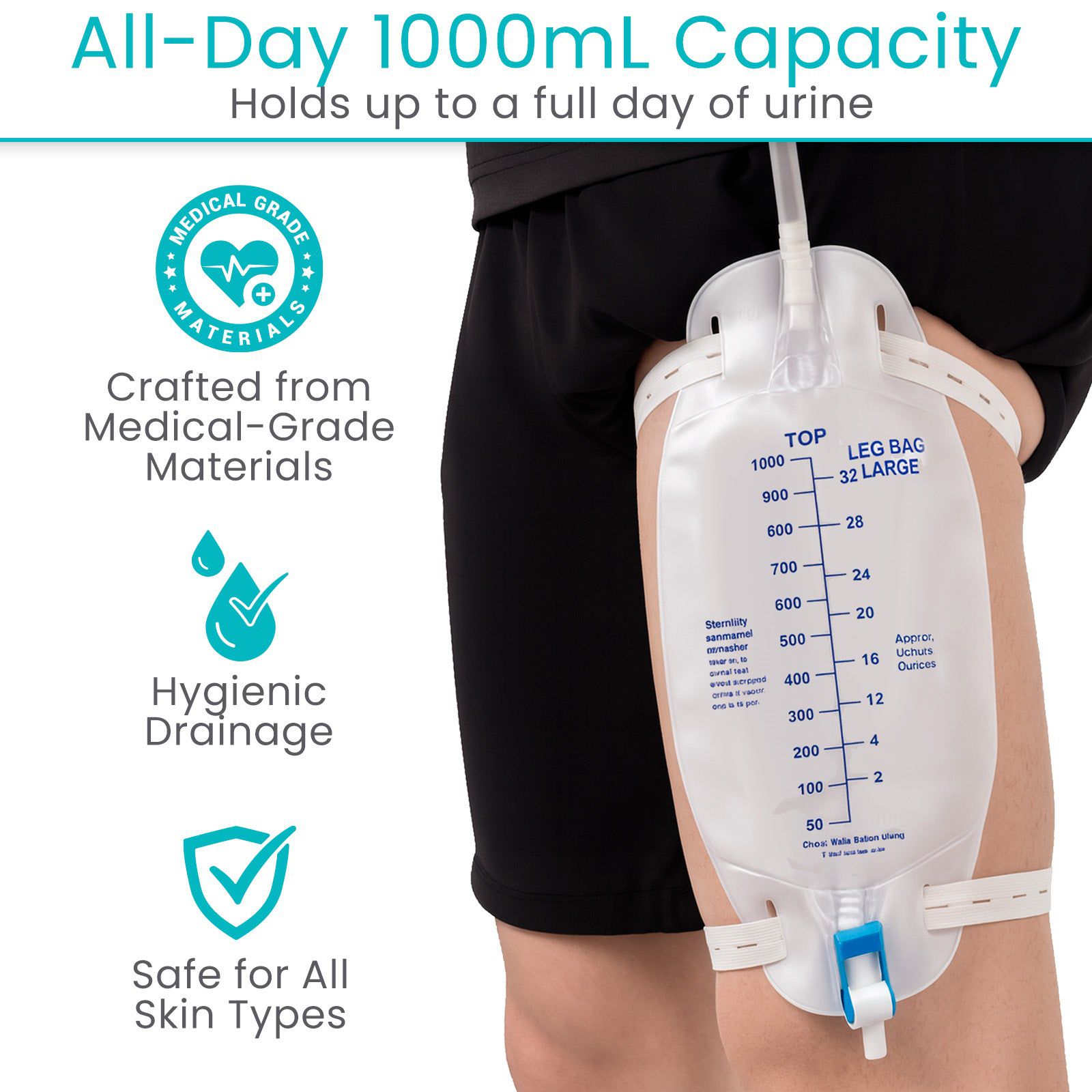Leg Urinary Drainage Bag - Catheter System — Vive Health