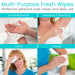 Multi-purpose fresh wipes. Great for incontinence, general cleaning, gym or travel.