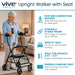 Vive Upright Walker with Seat