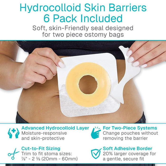 Hydrocolloid Skin Barriers Included