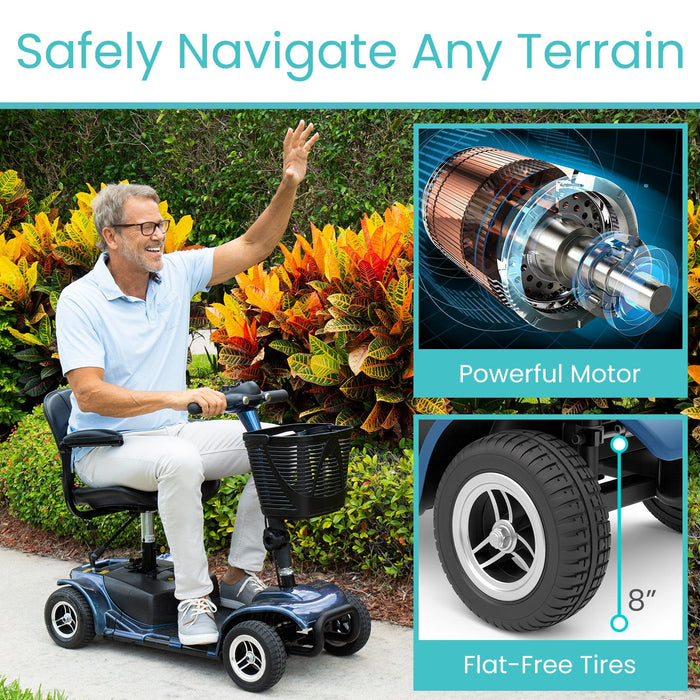 4 Wheel Mobility Scooter - Electric Powered with Seat for Seniors