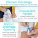 discreet coverage - slim profile and roomy pocket hide your bag discreetly