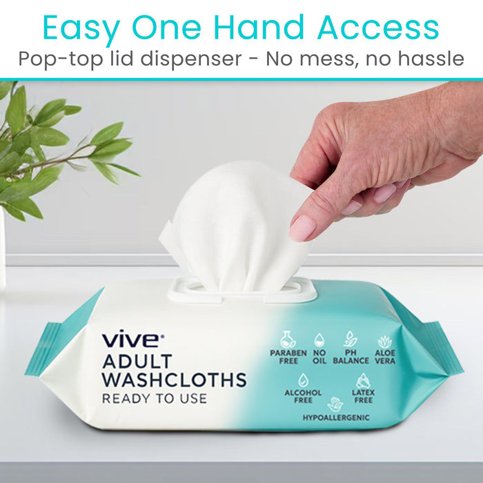 Easy one hand acces with the pop-top lid dispenser.