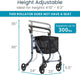 Height Adjustable Rollator