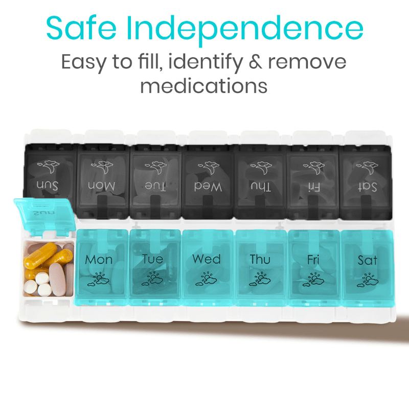 Clear XL Medicine Tray Pill Box Organizer Box - Personalization