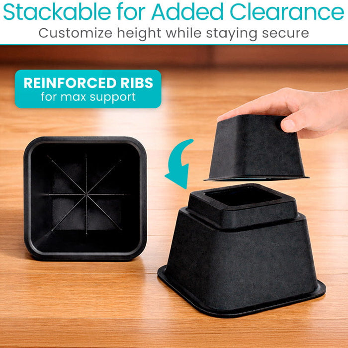 Stackable for added clearance