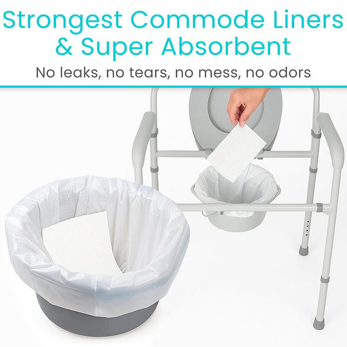 Commode Linersa Commode Liners - Disposable & Leakproof — Vive Health