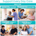 Caregiving scenarios with caregivers assisting elderly patients in various settings.
