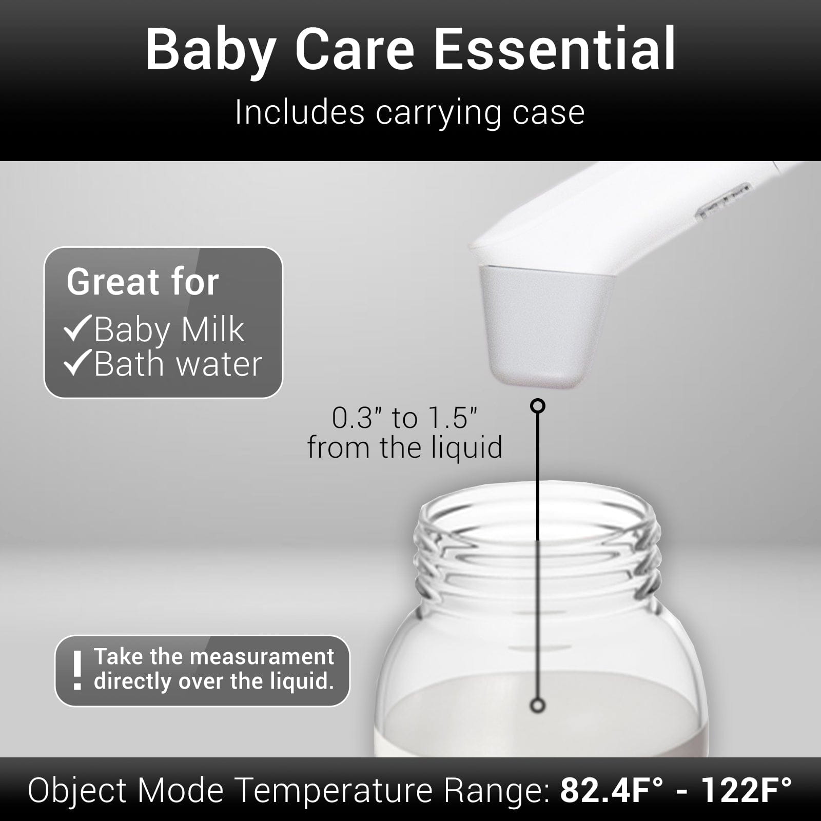 Reads liquid temperatures