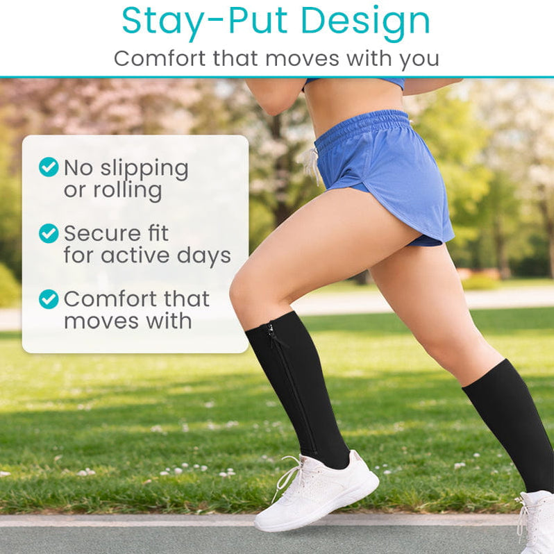 Zippered Compression Stockings - Easy To Put On — Vive Health