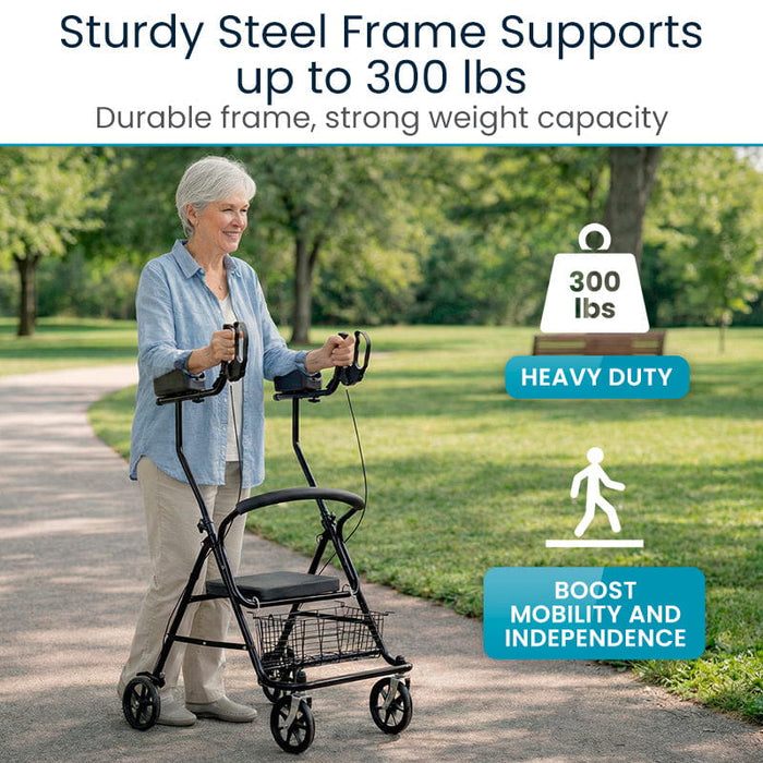 Sturdy Steel Frame Supports up to 300lbs