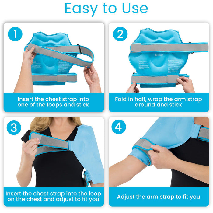 Instructions on how to use a blue baby carrier with text overlay.