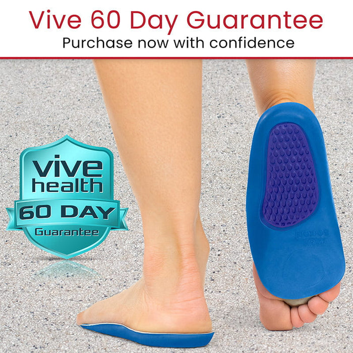 Comfort Gel Insoles With Arch Support – Men's/Women's Shoe Pads, Red Mesh Top