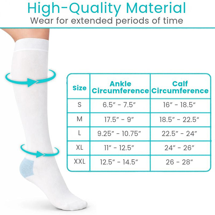 Knee High Anti Embolism Stockings 15-20mmHg