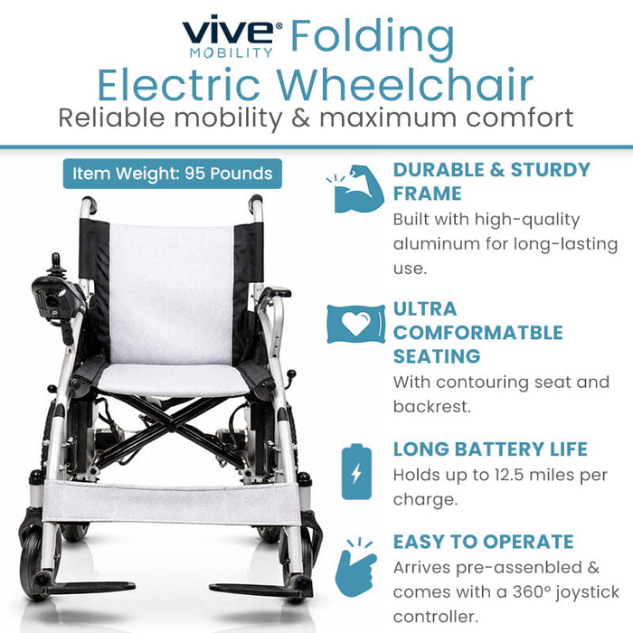 Compact Power Wheelchair - Foldable Long Range Transport Aid