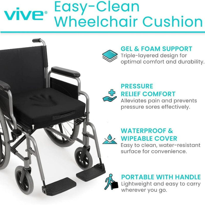 Easy-Clean Wheelchair Cushion