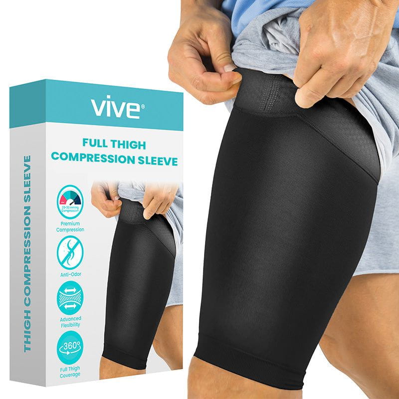 Thigh Compression Sleeve - Muscle Pain Relief - Vive Health