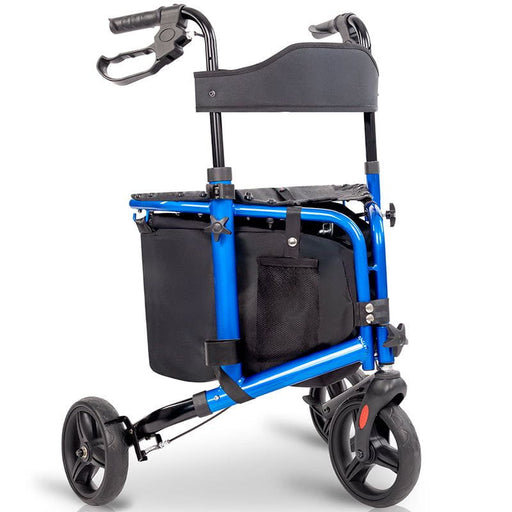 tri rollator with seat - blue