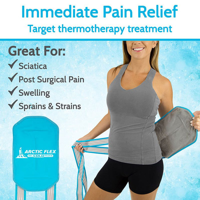 Magic Gel Lower Back & Stomach Pain Relief Wrap – Hot/Cold Reusable Pack – 2 Pack