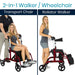 2-IN-1 Walker & wheelchair