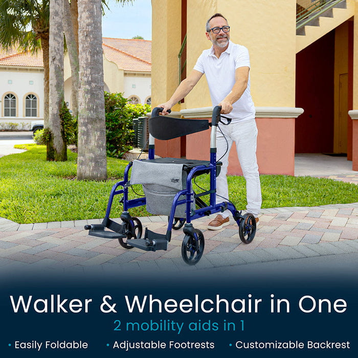 Walker & Wheelchair in One