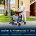 Walker & Wheelchair in One