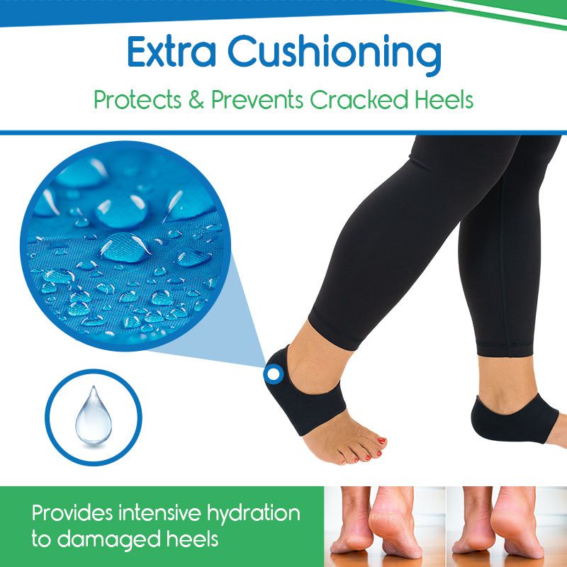 Heel Pad Socks For Heel Swelling Pain Relief, Dry Hard Cracked Heels Repair  Cream Foot Care