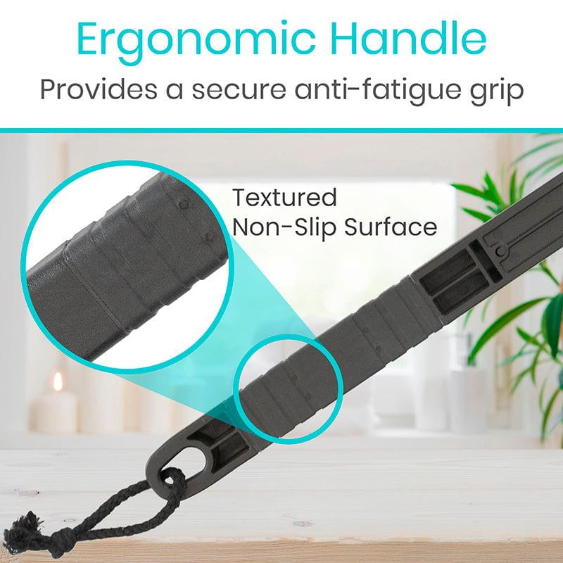 ergonomic handle loofah grip