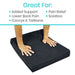 Great for: added support, lower back pain, coccyx & tailbone, pain relief, sciatica