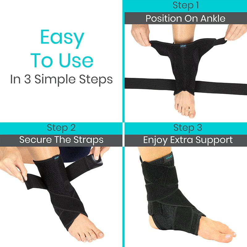 Ankle Brace - Support Wrap for Sprain & Running Pain - Vive Health