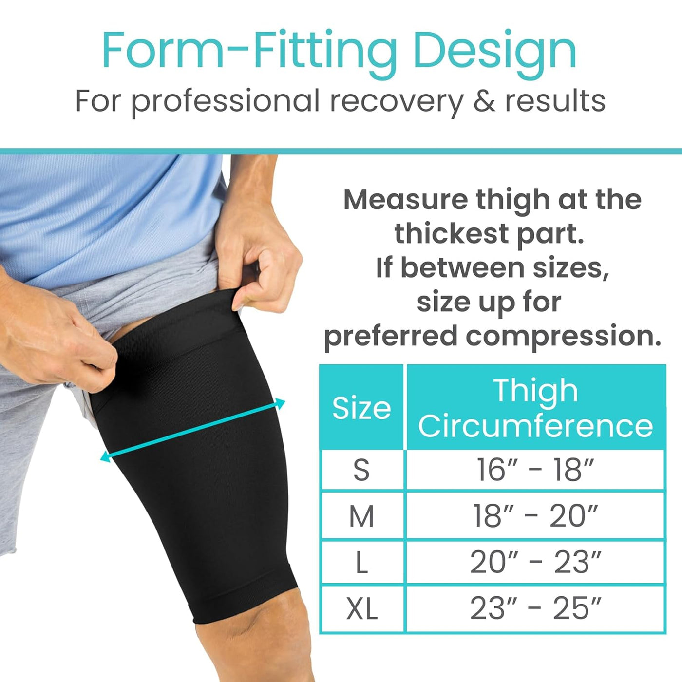 Thigh Compression Sleeve - Muscle Pain Relief — Vive Health