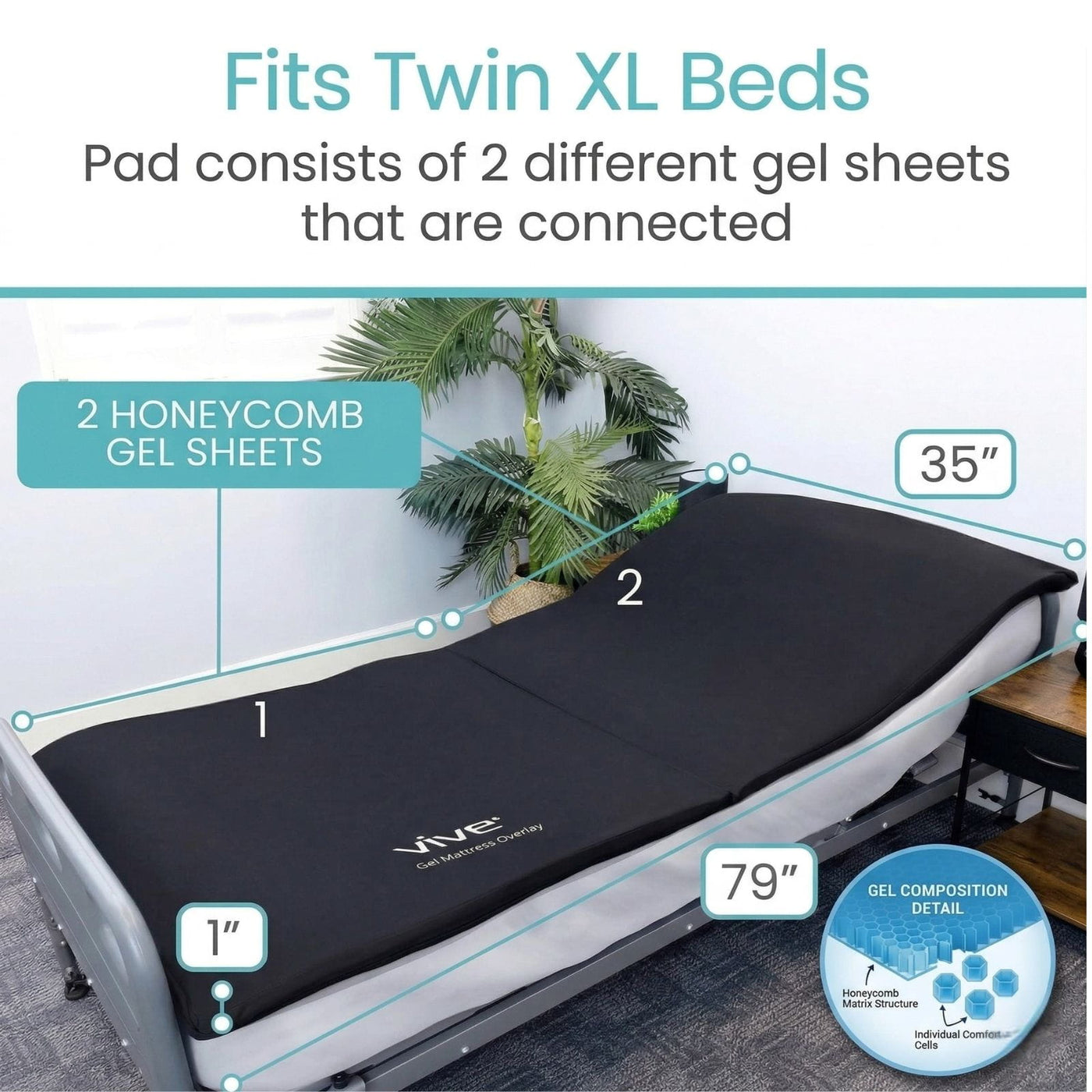 Cooling Gel Mattress Overlay — Vive Health