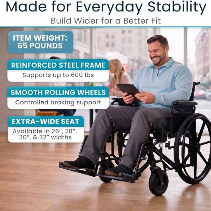 Extra-Wide Bariatric Wheelchair