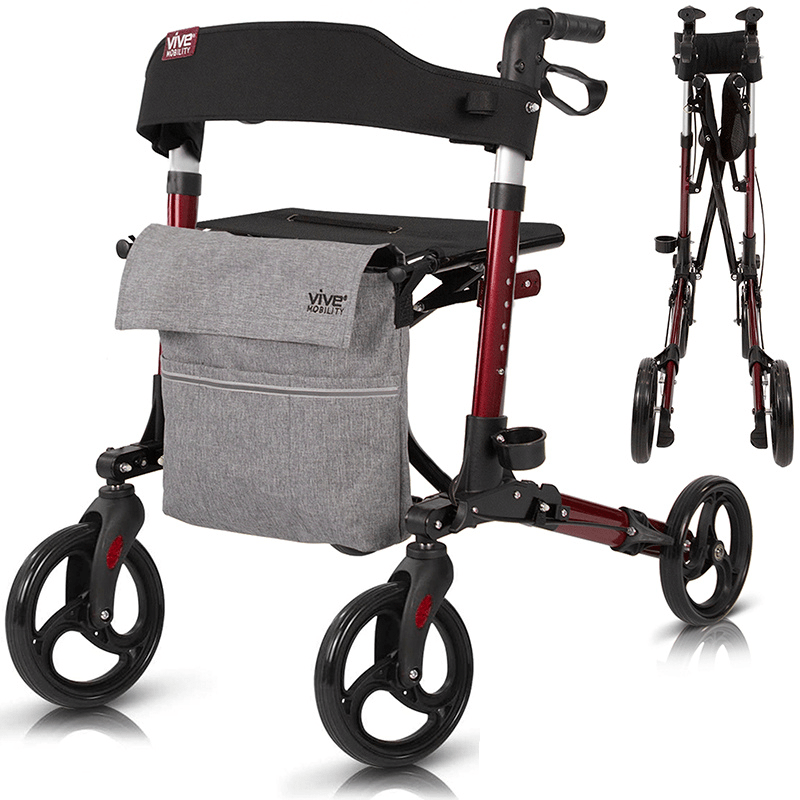 Sunstride Rollator Walker Wheeled with Seat — Vive Health