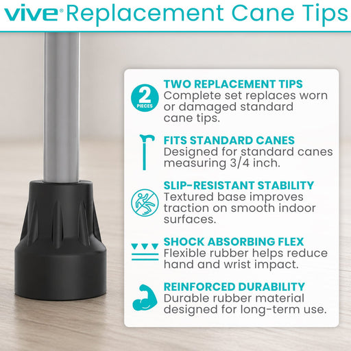 Vive Replacement Cane Tips