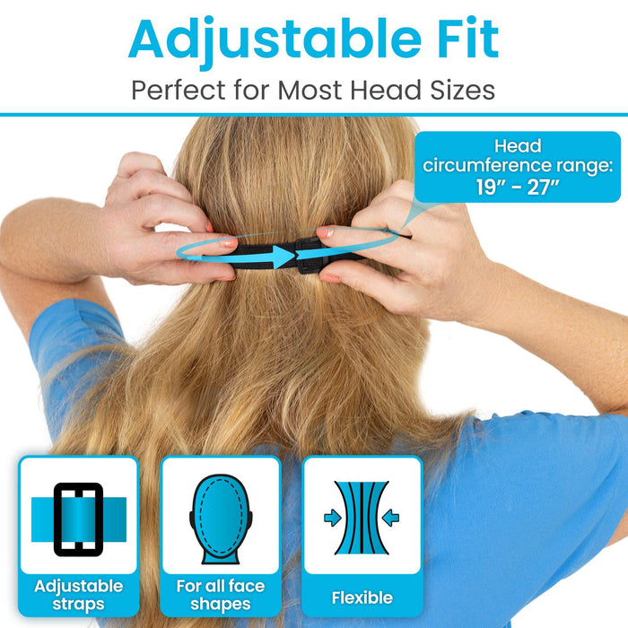 adjustable fit for most head sizes