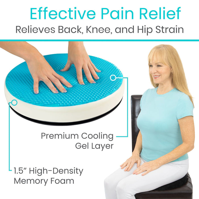 Gel Swivel Seat Cushion - Alleviate Pressure and Discomfort