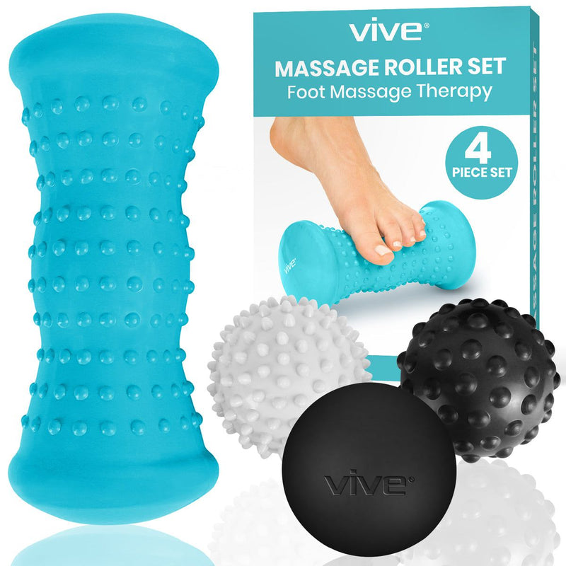 Vive Foam Roller - Mini Soft Massage Stick for Back, Firm Trigger Point,  Yoga, Physical Therapy & Exercise - Long High Density Round Massager for  Leg