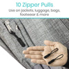 10 Zipper Pulls. Use on jackets, luggage, bags, footwear & more