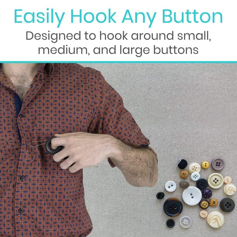 Button Hook and Zipper Pull Hand Buttons Aids Adaptive Equipment