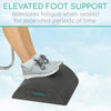 Elevated Foot Support. Alleviates fatigue when seated for extended periods of time