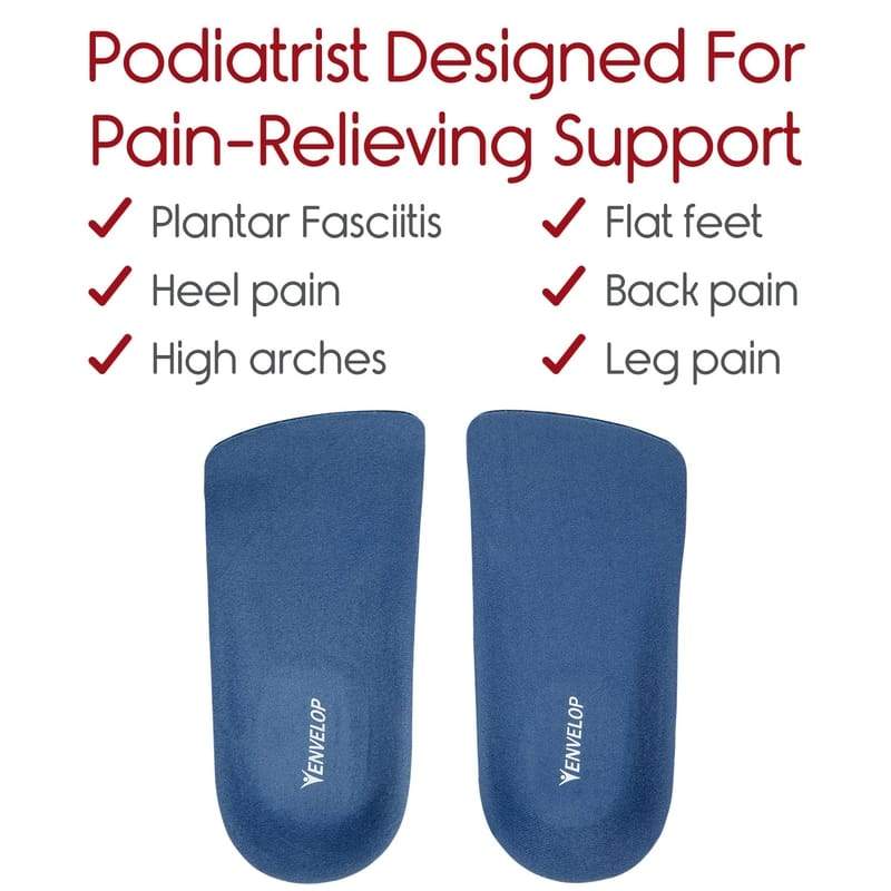 Podiatrist Designed For Pain-Relieving Support: Plantar Fasciitis, Heel Pain, High Arches, Flat feet, Back pain, Leg pain