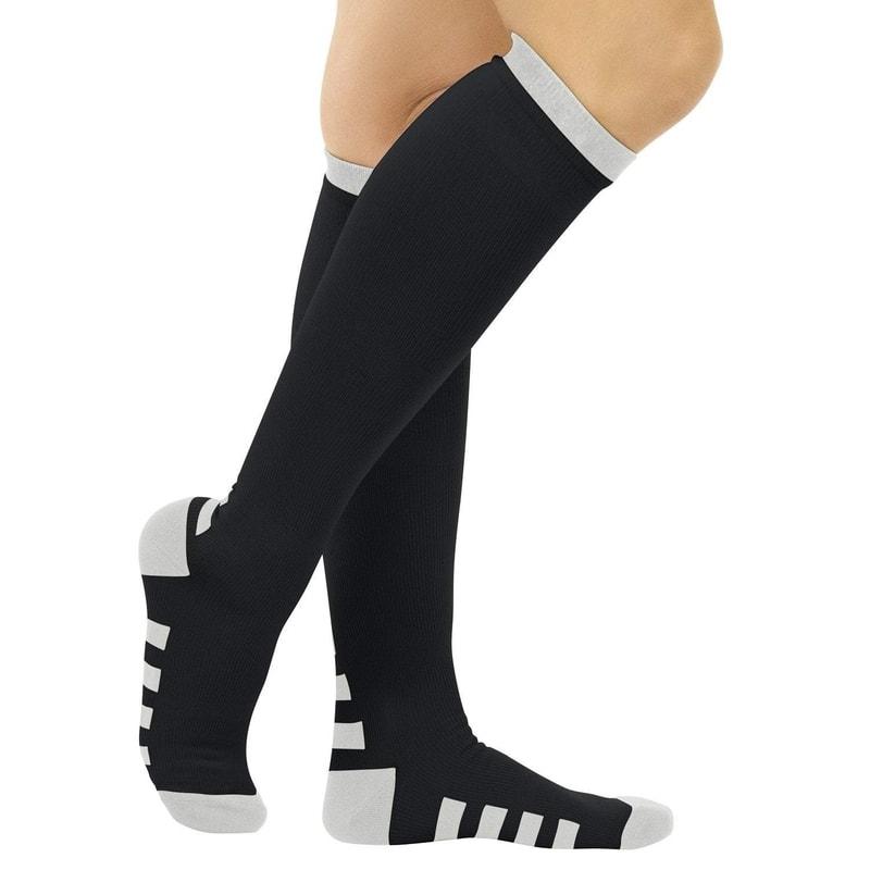 Compression Socks Black With White