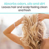 shampoo cap absorbs odors, oils and dirt