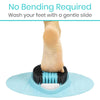 No Bending Required Wash your feet eoth a gentle slide