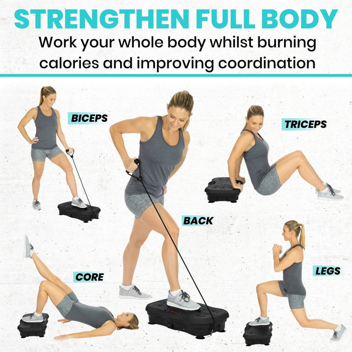 ALSO GO Vibration Plate Exercise Machine – Whole Body Workout Platform With Remote, Bands, 2025 Model