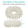 Durable & Reusable Made with coated stainless steel