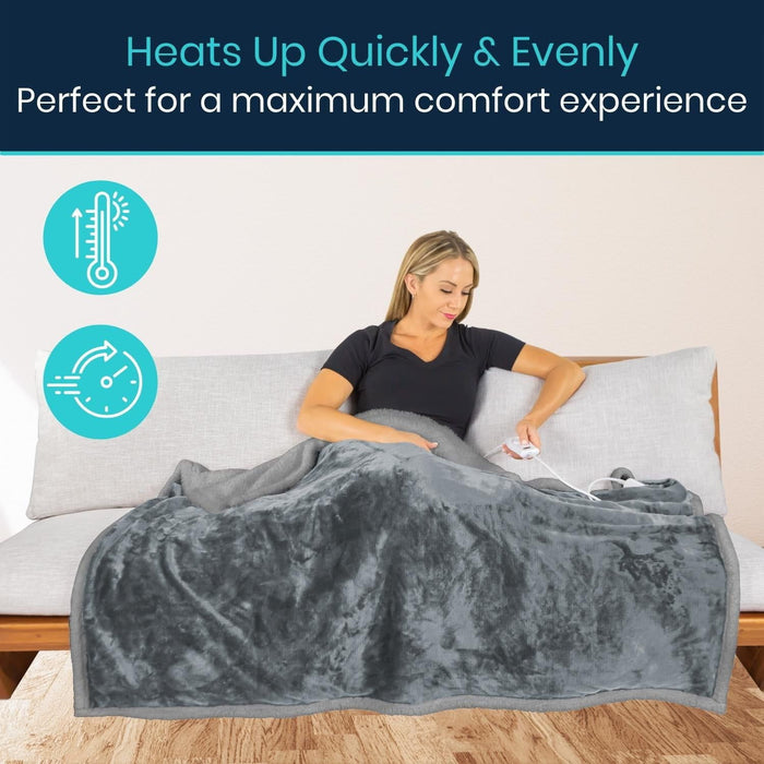 Heated Blanket - Washable Micro-Flannel - 3 Heat Levels — Vive Health